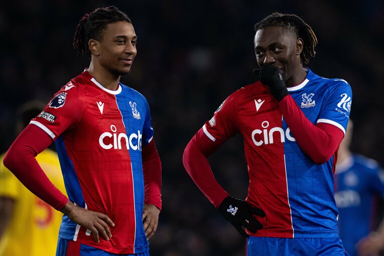 移籍が噂されるクリスタルパレスMFの2人、オリーセ（左）とエゼ。昨季、オリーセはリーグ19試合出場10ゴール6アシスト、エゼは27試合出場11ゴール4アシスト　©Getty Images