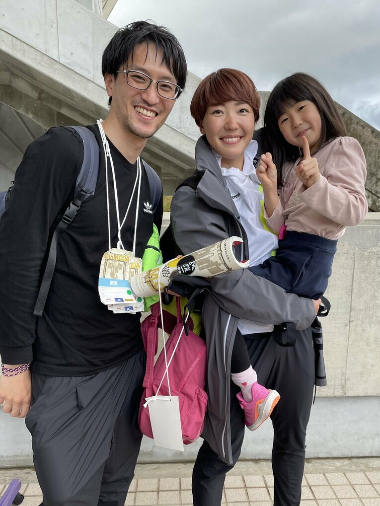 10年前の結婚・出産後もトップアスリートで居続けるため、家族一丸となって戦ってきた／本人提供