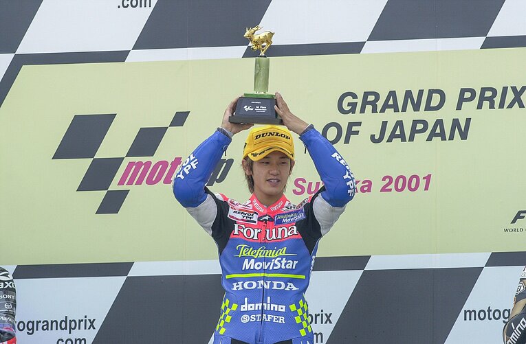 2001年の鈴鹿で優勝した加藤大治郎　©Satoshi Endo