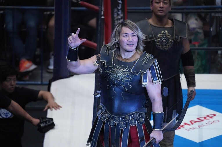 デビュー25周年記念試合に臨む棚橋弘至　©Essei Hara