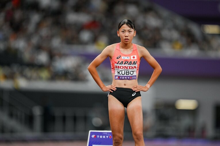 世界陸上初出場となった17歳の久保凛　©Nanae Suzuki