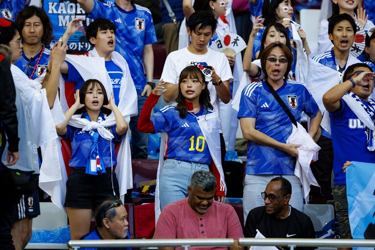カタールW杯の女性サポーター　©Kiichi Matsumoto/JMPA