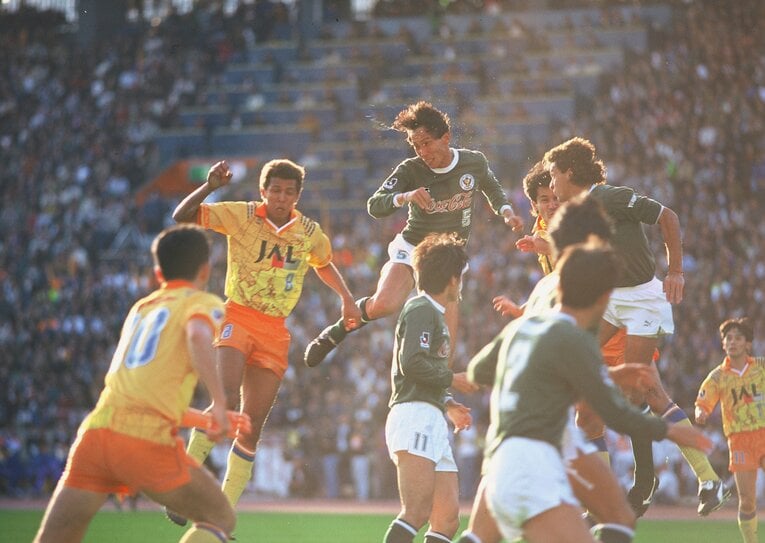 1992年ヤマザキナビスコカップ優勝に貢献した柱谷哲二。常勝ヴェルディの守備の要として地位を確立していく　©︎Naoya Sanuki