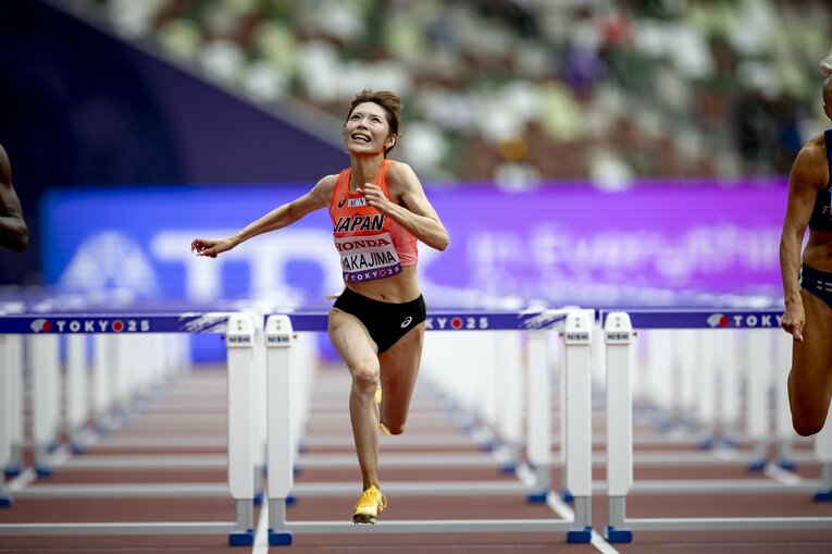 【東京世界陸上】100mハードル予選を走る中島ひとみ（長谷川体育施設）　©Kiichi Matsumoto