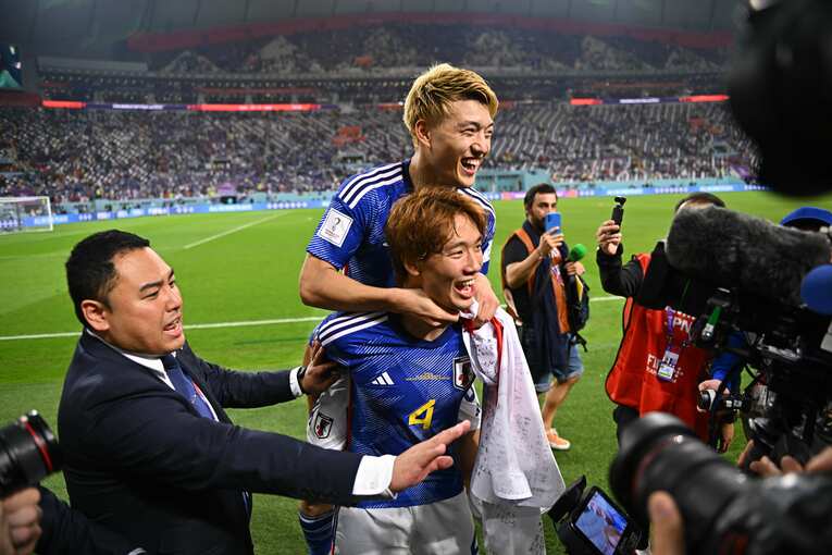 スペイン戦終了後　©Takuya Kaneko／JMPA