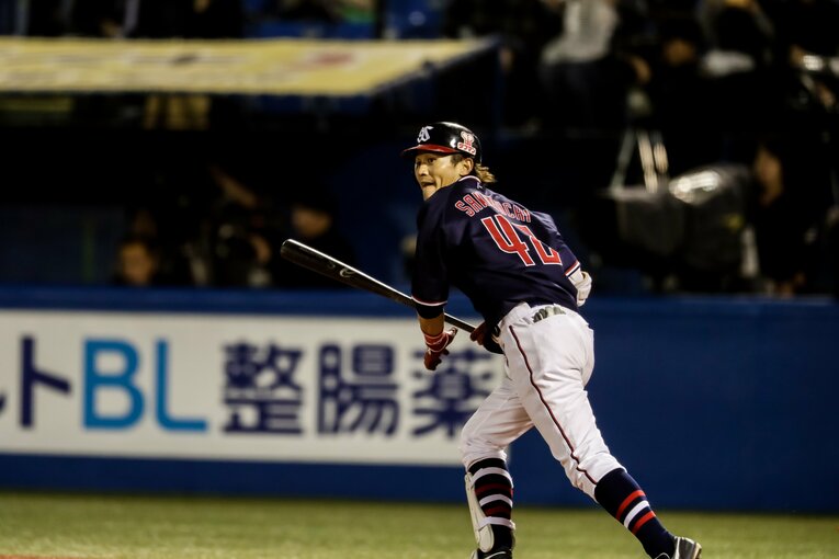 ヤクルト時代の坂口　©Sports Graphic Number