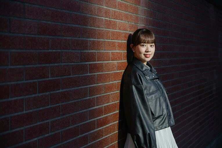 青学大3年生で、Tリーグでもプレーするカットマン・小林りんご【スワイプするとそのほかの写真もご覧になれます】　©Hirofumi Kamaya