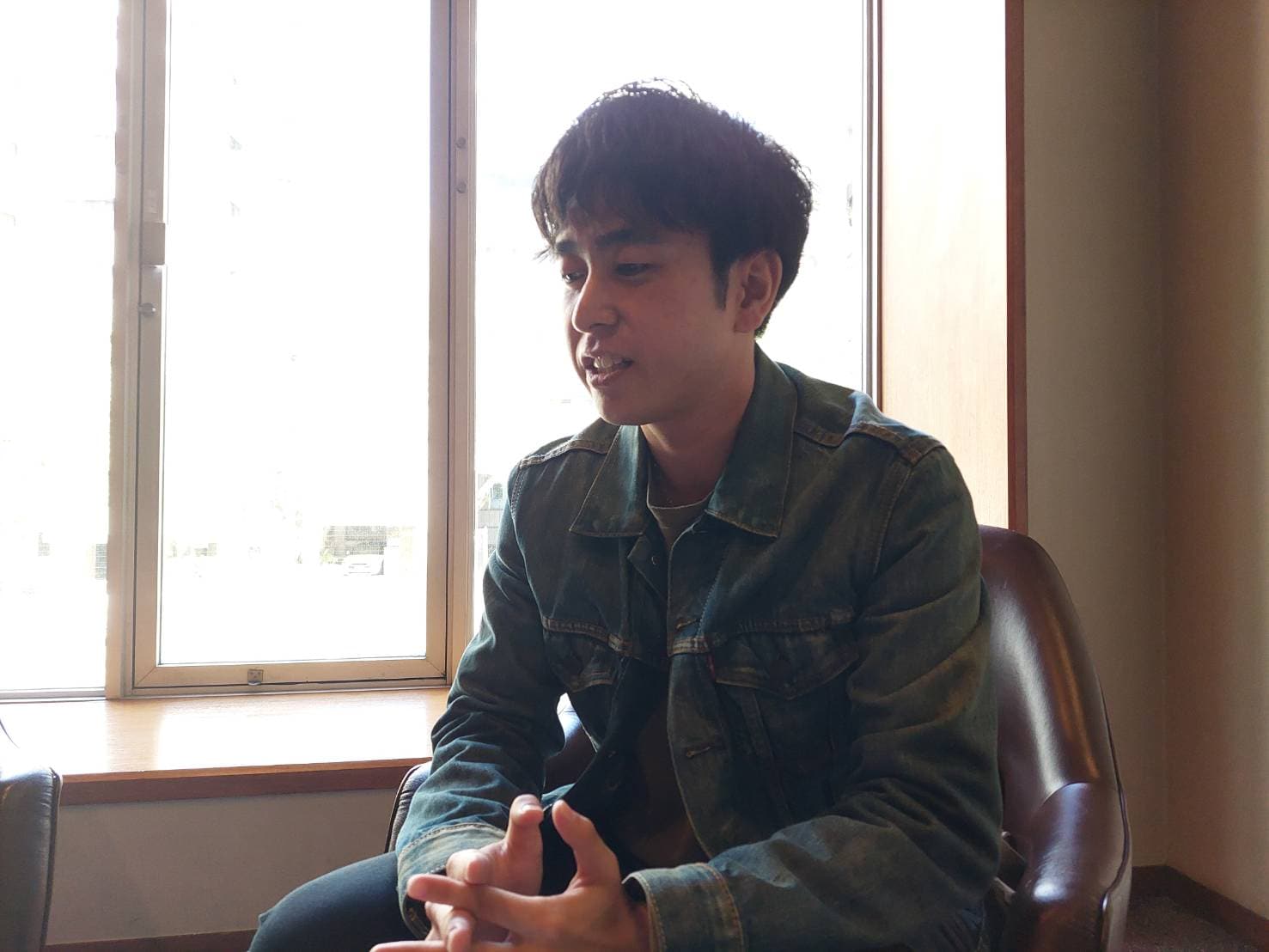 当時を振り返る皆浦さん　©︎NumberWeb