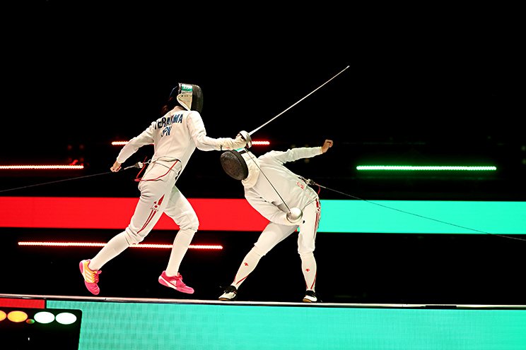 新しい施策を取り入れた女子エペ決勝　©Japan Fencing Federation