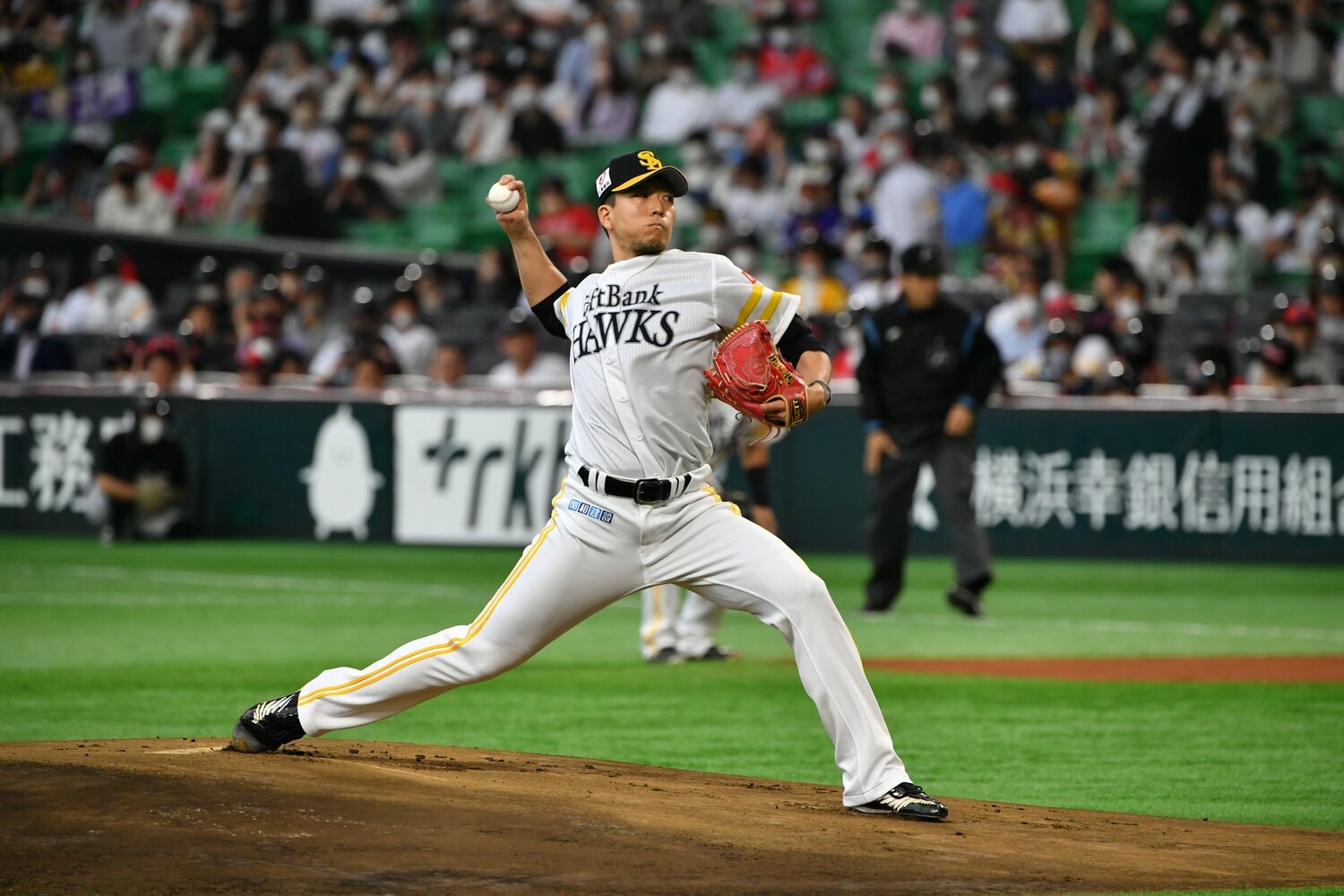 当時ソフトバンク所属だった千賀のひと言から緑川さんはフレーミングを知ったという　©Hideki Sugiyama