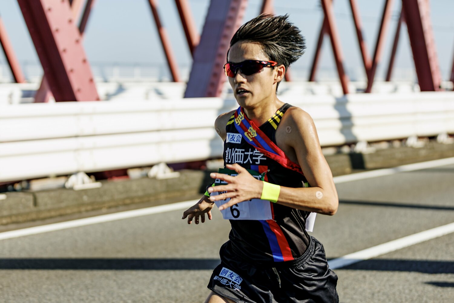 全日本大学駅伝を走る吉田響（創価大4年）　©Kiichi Matsumoto