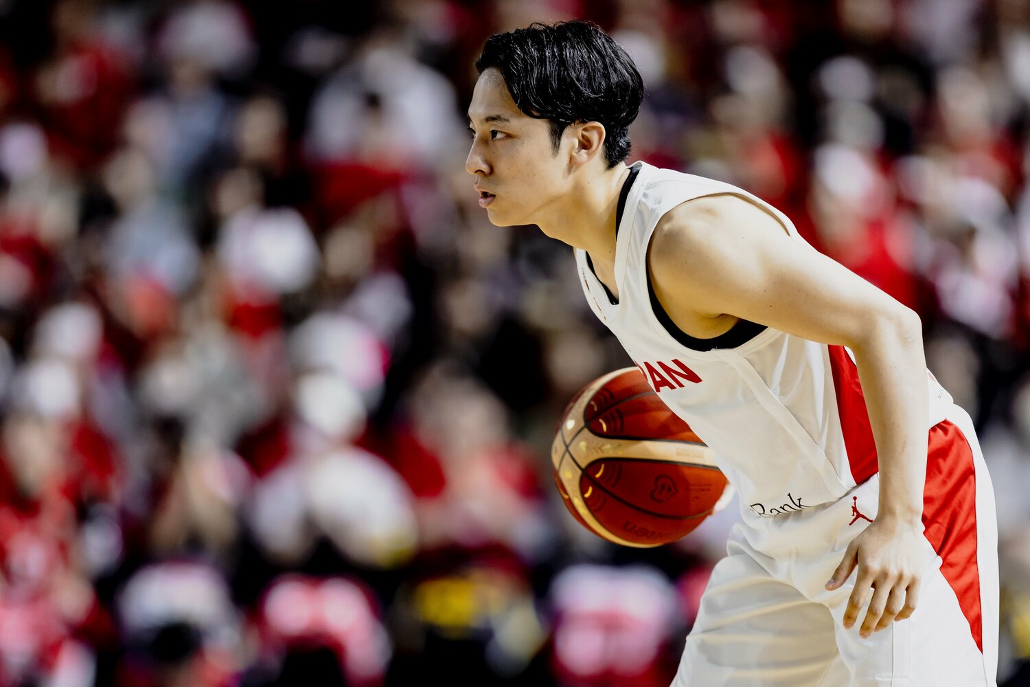 ポイントガードの河村も代表での3Pシュートの本数が飛躍的に増えた　©Kiichi Matsumoto