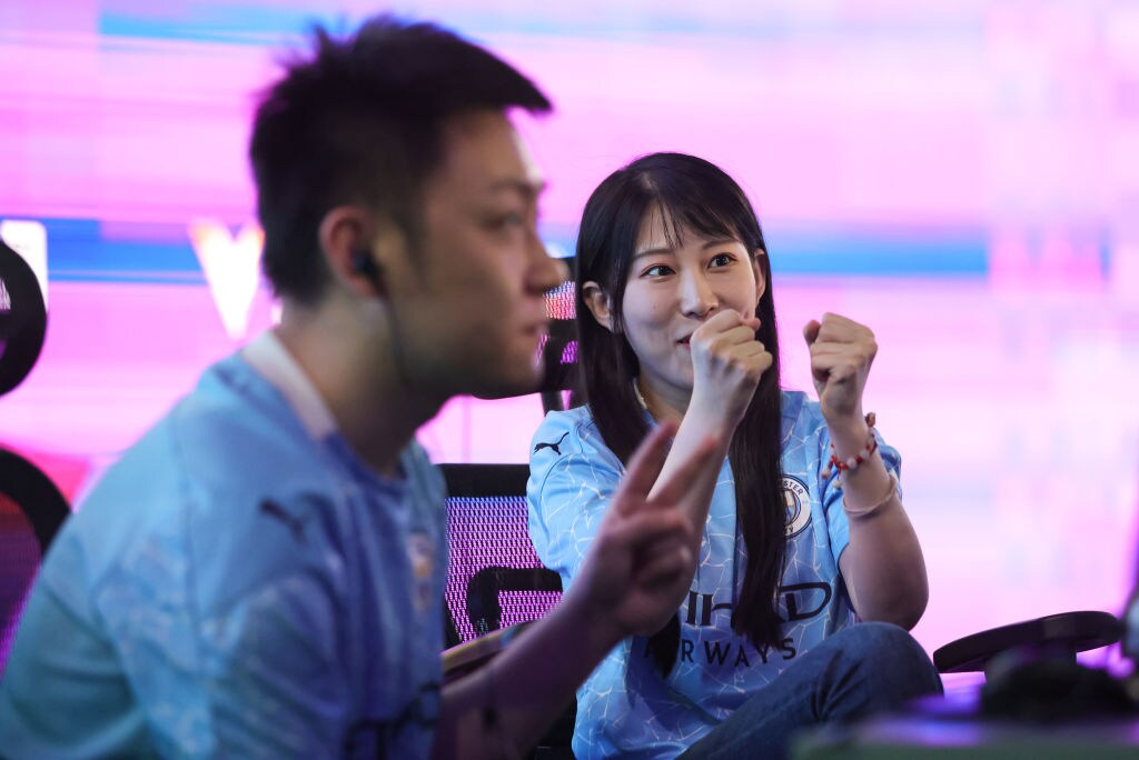 eプレミアリーグの中国トーナメントにおける、マンチェスター・シティ　©Getty Images