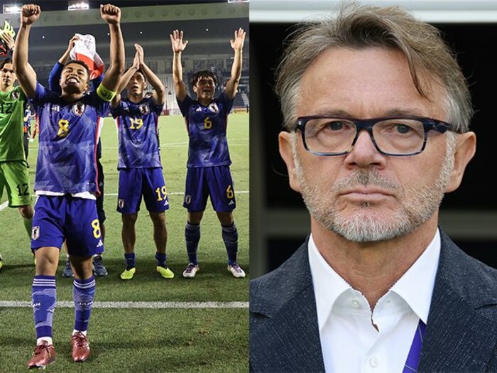 “細谷真大へ飛び蹴りGK”にトルシエ「VARでレッドは厳しすぎるが…」高評価する“U-23日本代表の5人”「とりわけ藤田譲瑠チマだ」<Number Web> photograph by JIJI PRESS