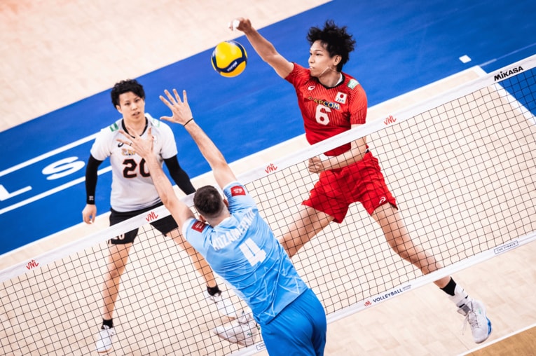 ネーションズリーグ準々決勝（vsスロベニア）©︎FIVB