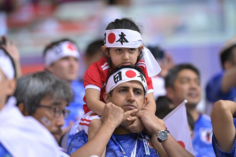 日本戦に訪れた外国人ファン　©Koki Nagahama/JMPA