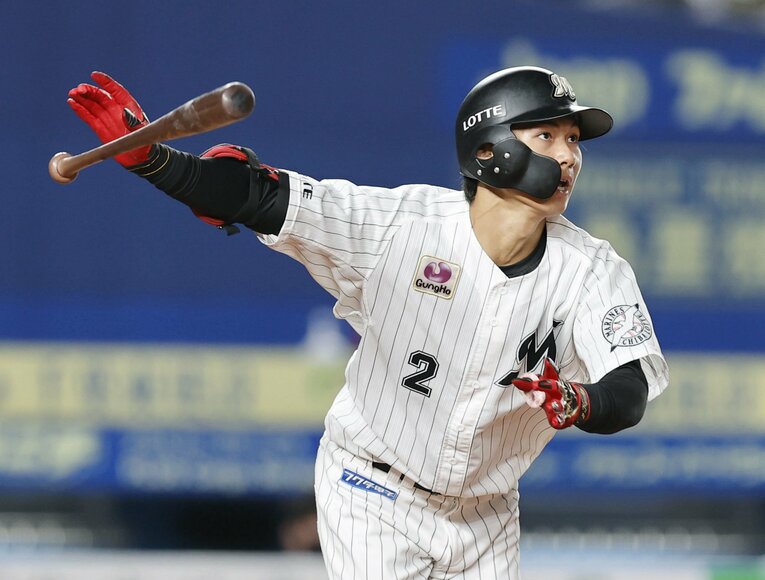 オリックス戦のホームランは自身でも成長を感じたと語った藤原　©︎Kyodo News