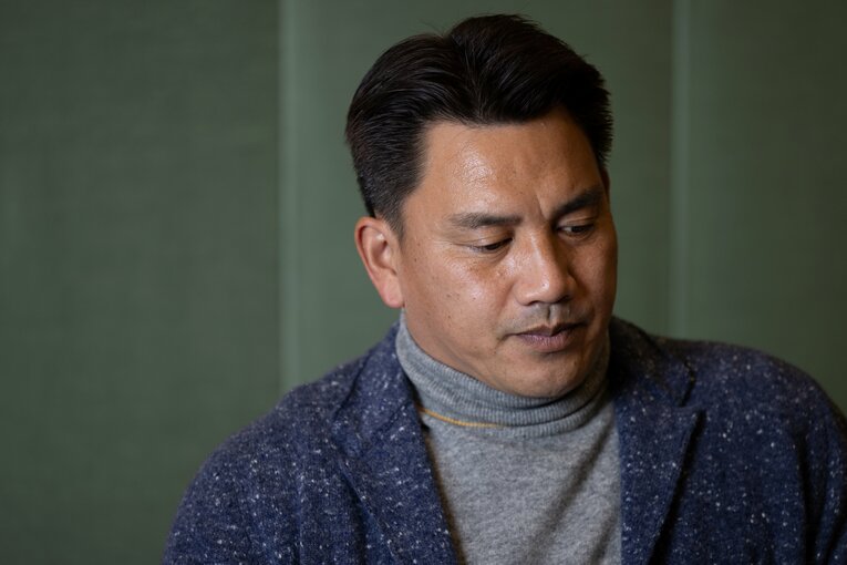 NumberWebのインタビューに応じた井口氏　©Tatsuo  Harada