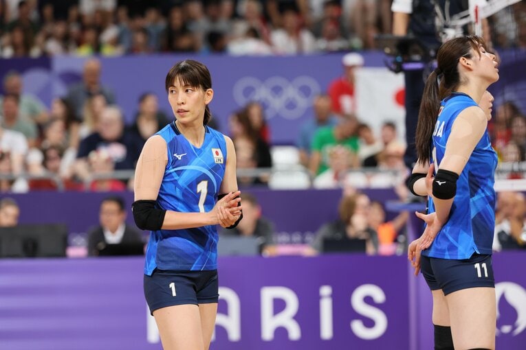 岩崎こよみ（パリ五輪 ポーランド戦）©︎Kaoru Watanabe/JMPA