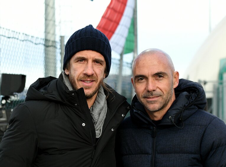 2018年、バルサ下部組織時代の盟友プジョル（左）と　©Getty Images