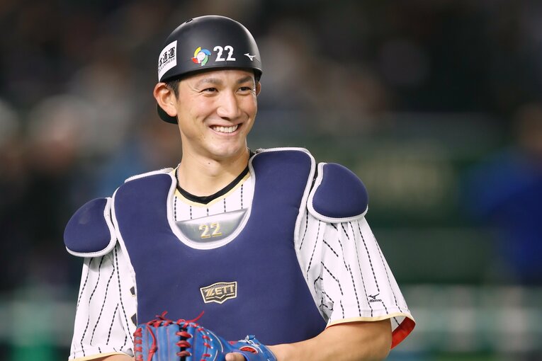 2017年のWBCで侍ジャパン捕手として活躍した小林誠司　©︎AFLO
