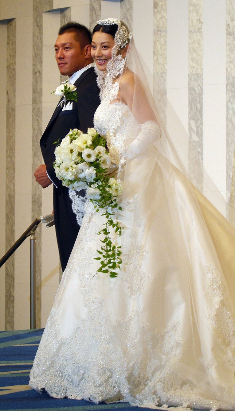 2008年7月、坂田亘と小池栄子の結婚式【3枚目／全3枚】　©JIJI PRESS