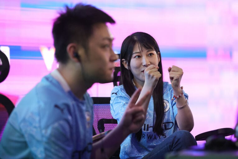 eプレミアリーグの中国トーナメントにおける、マンチェスター・シティ　©Getty Images