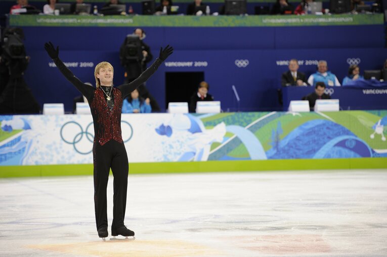 2010年バンクーバー五輪でのプルシェンコ　©Takuya Sugiyama/JMPA