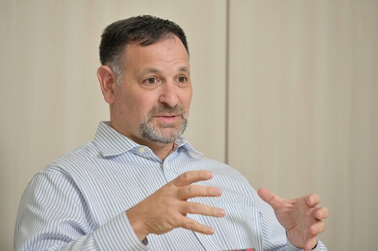 来日したジェフ・フレッチャー氏。WBCでの活躍にも期待を寄せた　©︎Hideki Sugiyama