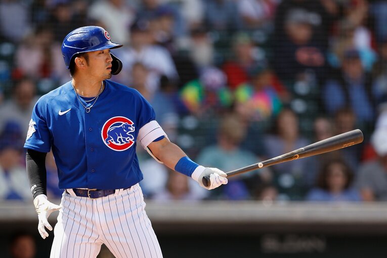 ダイヤモンドバックス戦でホームランを放った鈴木誠也　©Getty Images