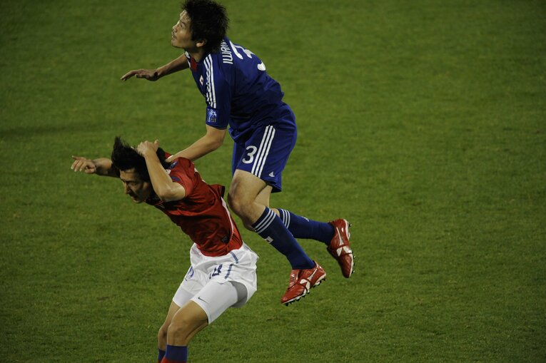 2011年アジアカップ準決勝の韓国戦　©Sports Graphic Number