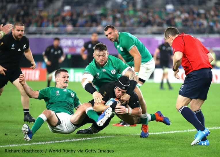 悔しがる稲垣、飛ぶバレット……。ラグビーW杯ベスト8の激闘シーン。(16) ／ photograph by Richard Heathcote / World Rugby via Getty Images