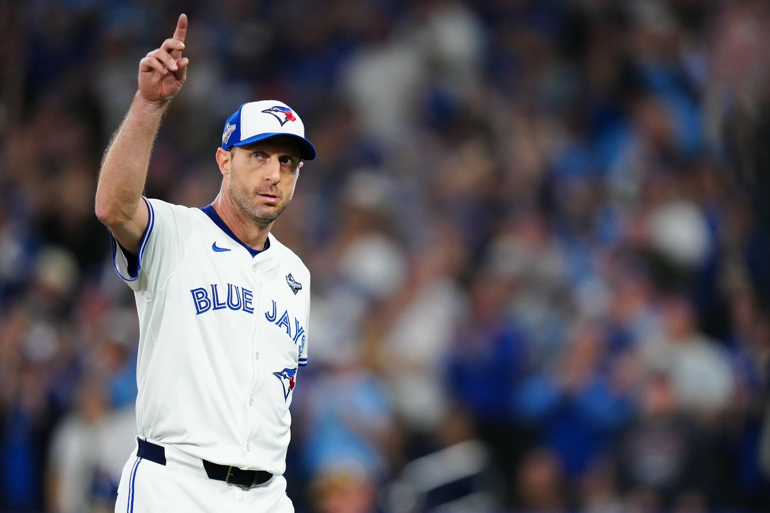 ワールドシリーズでもドジャースを苦しめたマックス・シャーザー　©︎Daniel Shirey/MLB Photos via Getty Images