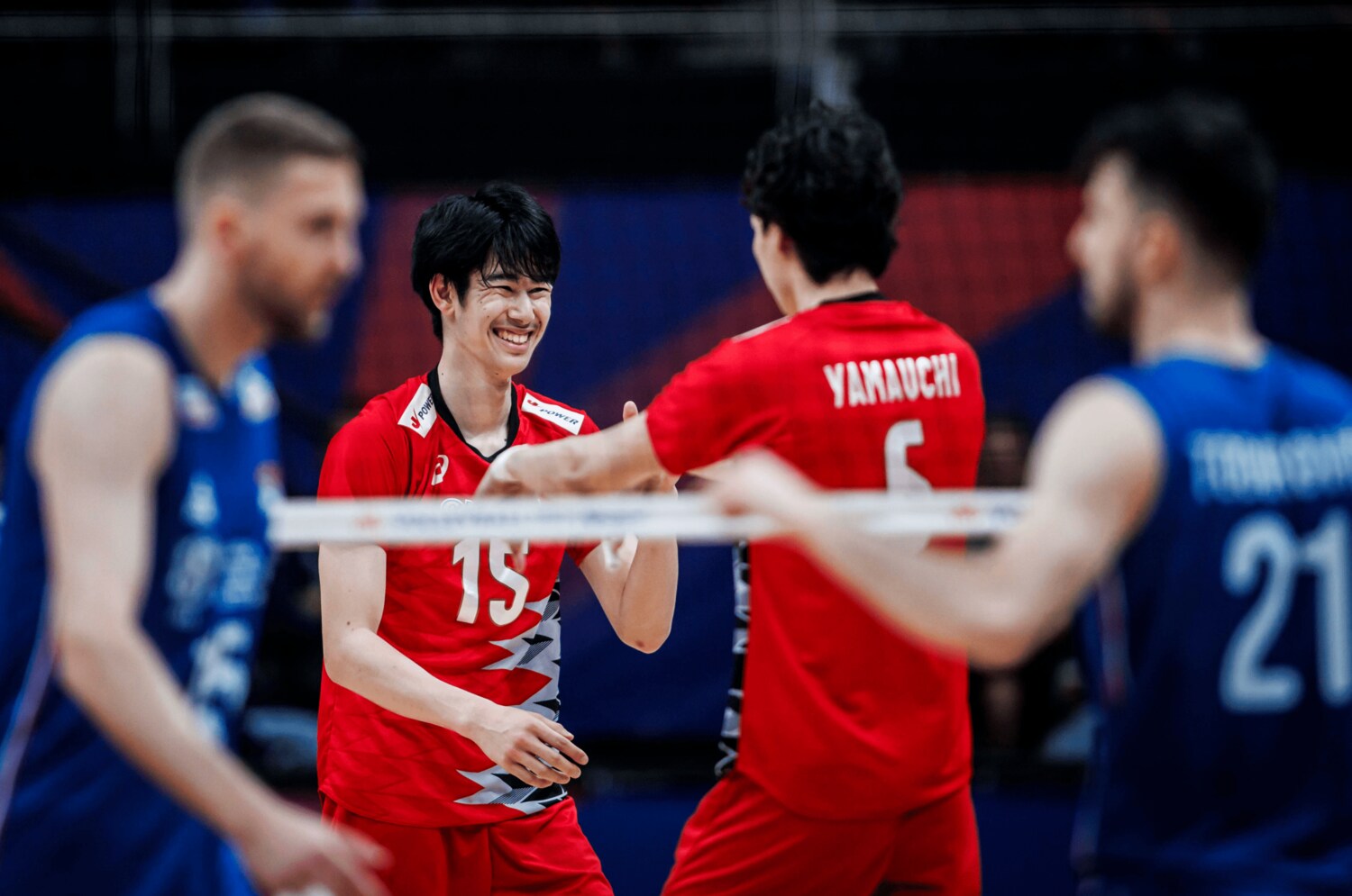 VNL開幕戦のアルゼンチン戦で大きなインパクトを残した甲斐優斗　©︎Volleyball World