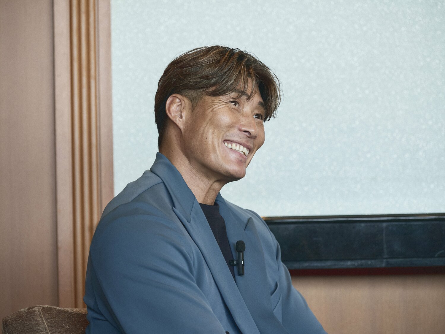 ドジャースタジアムを思い描く糸井さん　©︎Yuki Suenaga