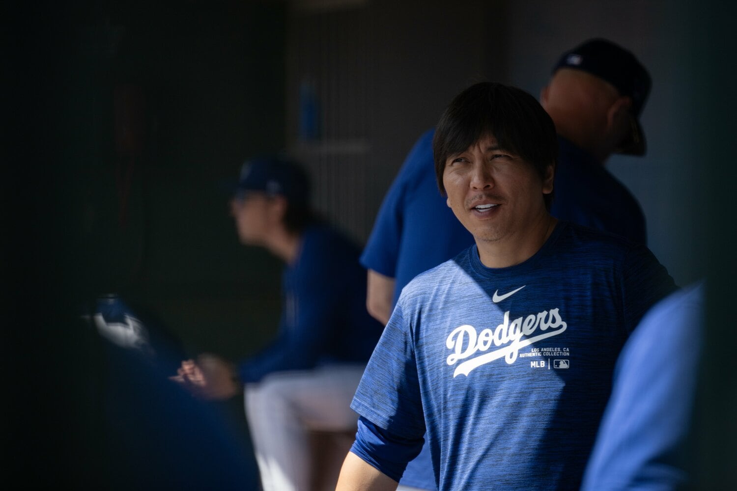 今春キャンプ撮影の水原氏 ©Nanae Suzuki