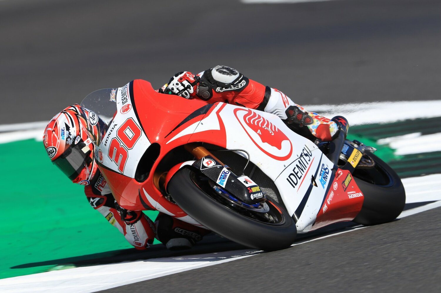 Moto2最終年となった2017年の中上。総合ランキングは7位だった　©Satoshi Endo