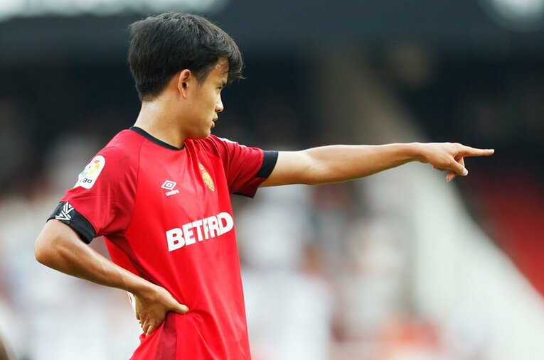 2019年、マジョルカでのデビュー戦での久保建英。当時18歳だった