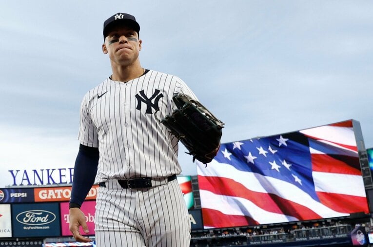 58本塁打で自身2度目のMVPに輝いたアーロン・ジャッジが大谷翔平について語っていたこととは… ／ photograph by Yukihito Taguchi