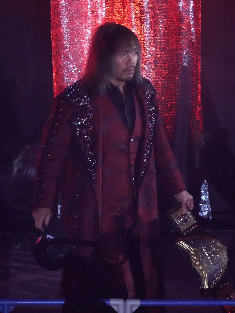 入場ゲートに姿を見せた内藤哲也　©Essei Hara