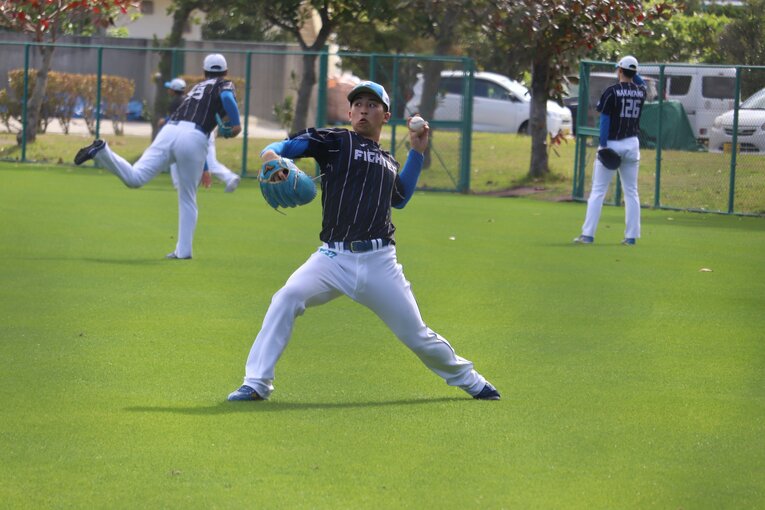 稲葉二軍監督のもと、メジャー流改革に挑む日ハムの選手たち　©Yu Takagi