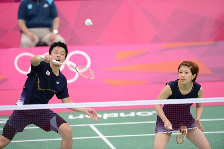 ロンドン五輪に出場した、“イケシオ”こと池田・潮田ペア　©JMPA