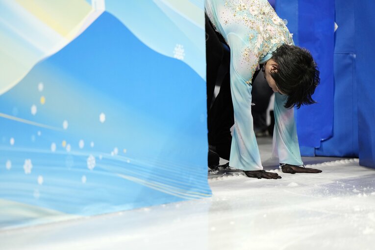 北京五輪フリー『天と地と』、演技終了後　©Sunao Noto/JMPA