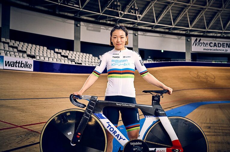 世界選手権2024女子ケイリンで優勝した佐藤水菜 ／ photograph by Kiichi Matsumoto