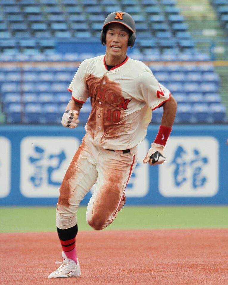 日本大学時代の京田　©JIJI PRESS