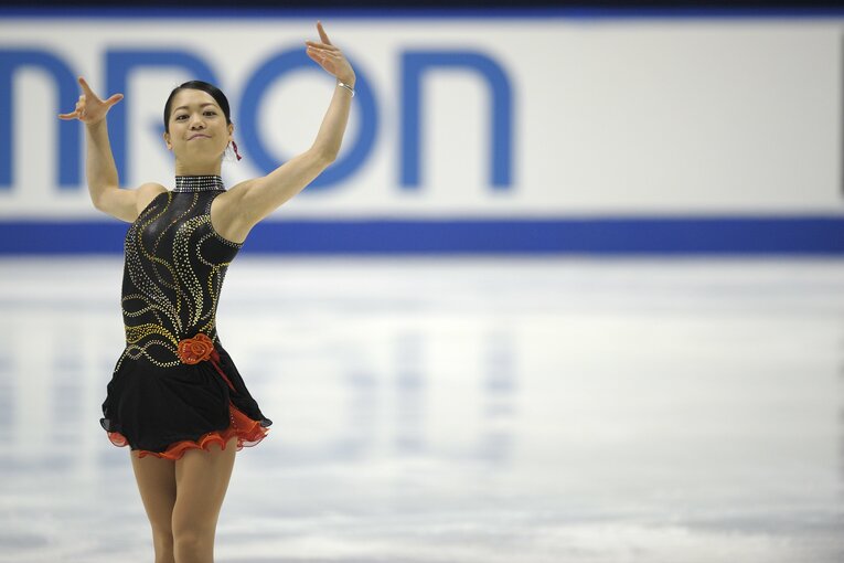 ショートプログラムを演技する鈴木明子　©Takuya Sugiyama