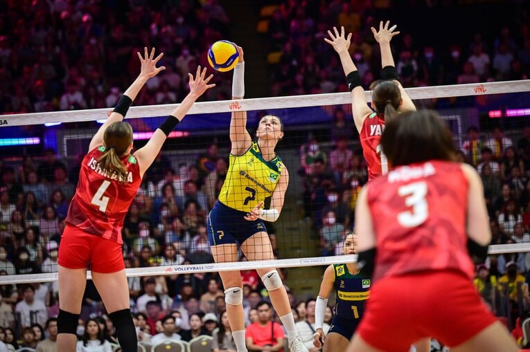 VNLファイナル準決勝・ブラジル戦　©︎Volleyball World