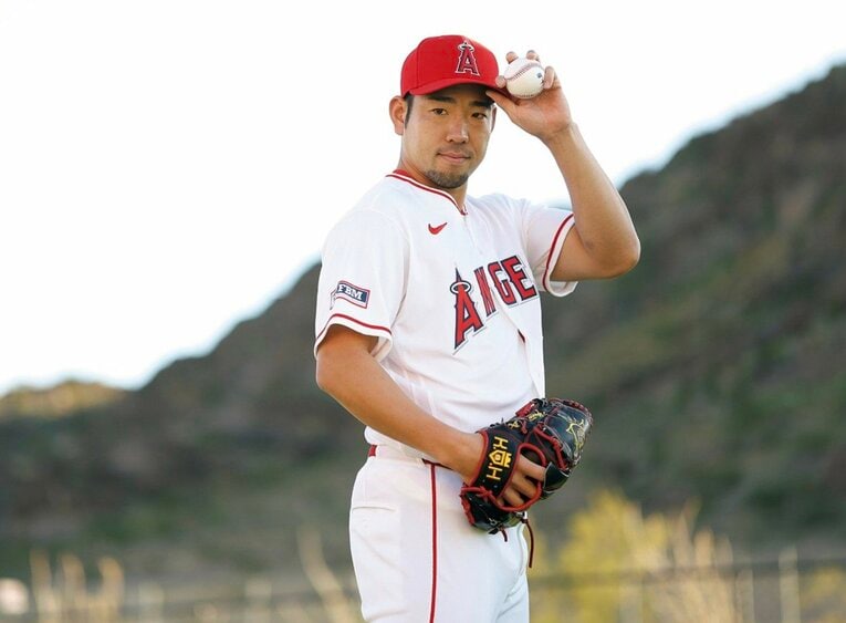 菊池雄星（きくち・ゆうせい）1991年6月17日生、岩手県出身。花巻東高から2010年にドラフト1位で西武入団。19年にマリナーズ、22年にブルージェイズ、24年途中にアストロズへ移籍。25年からエンゼルスでプレーし、昨季はリーグ最多の33先発。メジャー通算199登板で48勝を挙げる。183cm、95kg　©Yukihito Taguchi