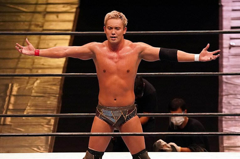 オカダ・カズチカが浮上し、ますます勝負の行方がわからなくなったG1クライマックスは間もなく最終戦をむかえる ／ photograph by Essei Hara