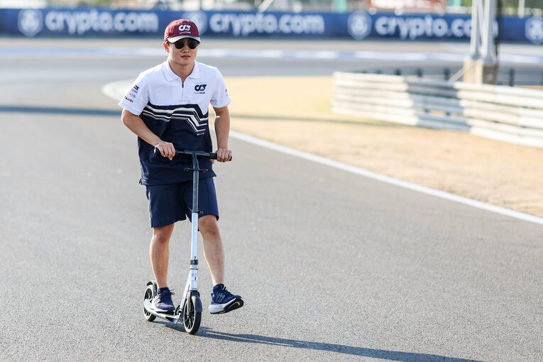 ハンガリーGPの角田裕毅　©Red Bull Content Pool